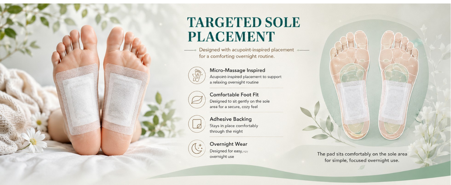 (pack of 2)100% Herbal And Gentle Ingredient Detox Foot Pads, 20 Pieces, Natural Ingredients for Sleep Aid, Pain Relief, Toxin Removal with Bamboo Vinegar and Acupoint Micro-Massage Technology (20)