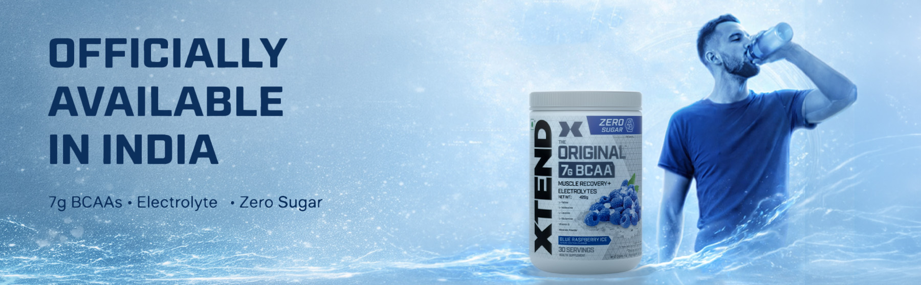 XTEND Original BCAA Powder (Lemon Lime Squeeze), 7g BCAAs in 2:1:1 Ratio, Intra Workout Support with Glutamine & Electrolytes, Amino Acids for Hydration & Muscle Recovery, 405 gm, 30 Servings