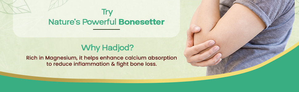 Baidyanath Hadjod - 60 Tablets | Supports Bone Strength, Joint Flexibility & Mobility |