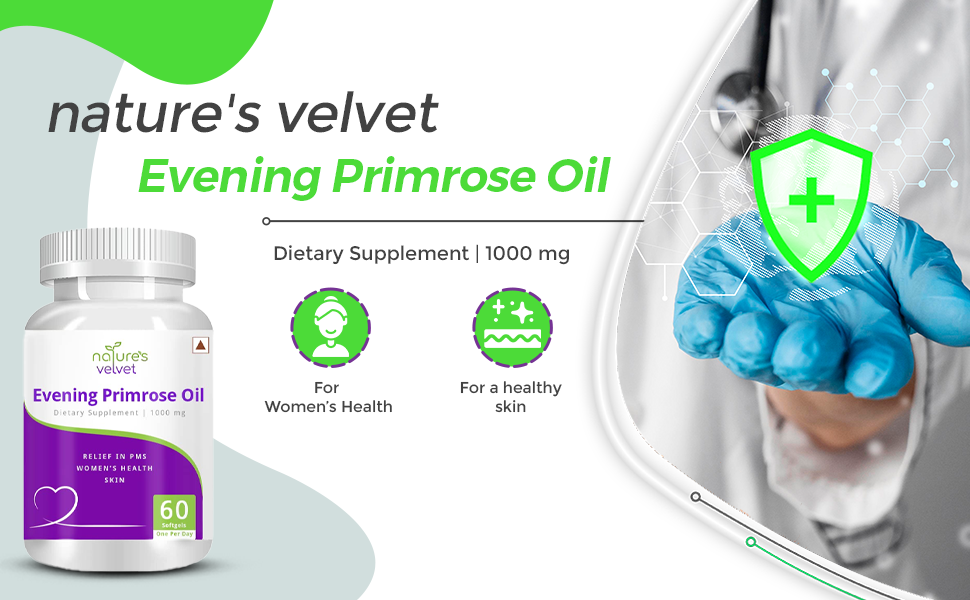 nature's velvet Evening Primrose Oil (1000 mg; 60 Softgels)