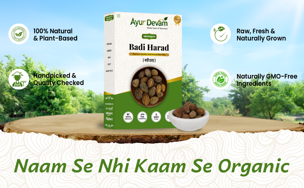 Harad Badi|Bada Harra | Haritaki Badi|Yellow Terminalia Chebula Natural | Badi Harad Whole | Aralu | Inknut | Haritaki | Kadukkai |Harar|Karakkaya |बड़ी हरड़| हर्रा | बड़ी हरीतकी | पीली हरड़ (450 Gram)