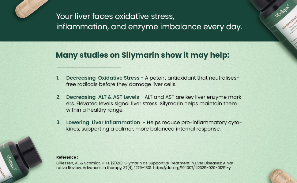 Milk Thistle Capsules 600 mg | 80% Silymarin Extract | Veg Capsules