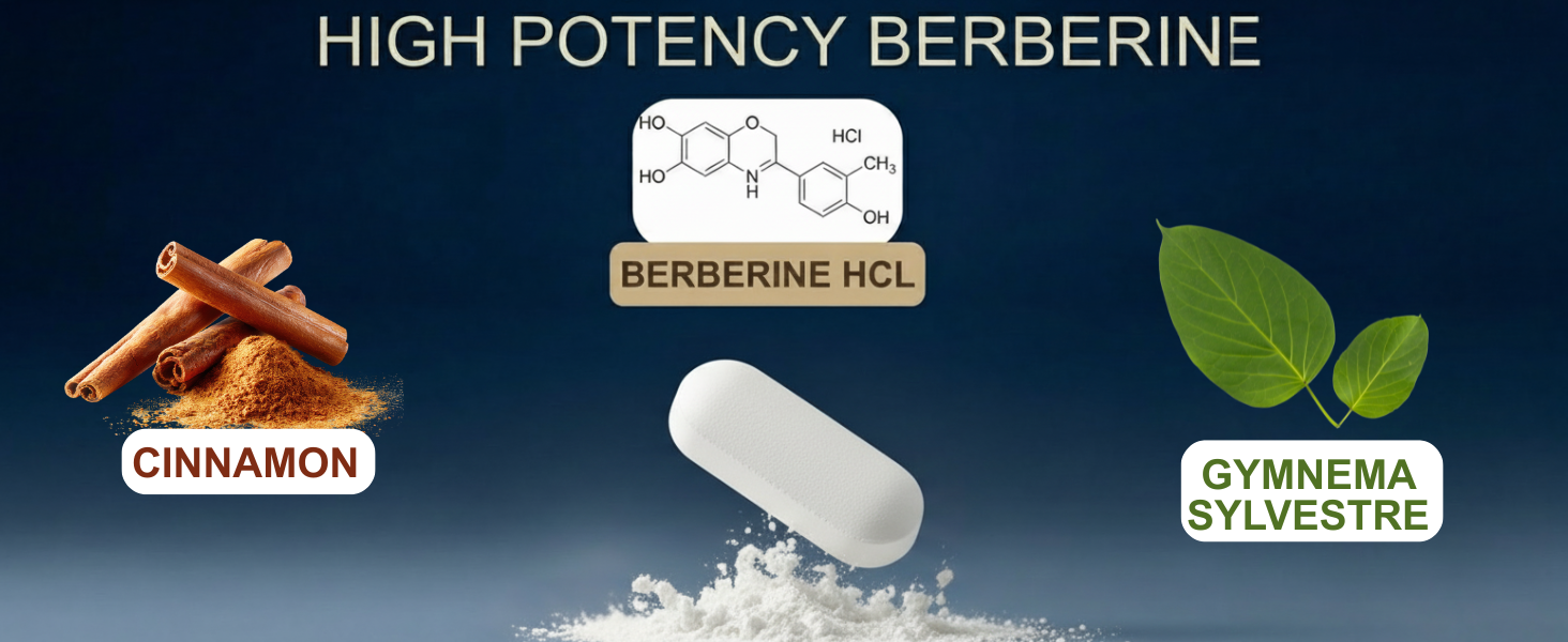 Simply Earth Berberis Berberine 95% (500mg) with Milk Thistle & Cinnamon, Turmeric & Black Pepper - For Optimal Health | Berberine HCL Supplements - 60 Veg Tablets