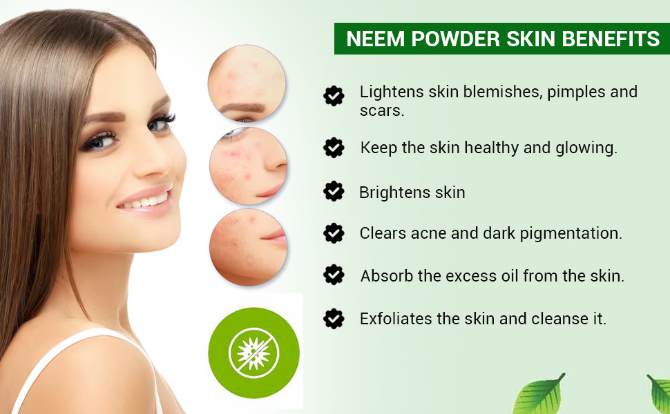 Herbal Hills Neem Powder, (1kg Pack) | Supports Clear Skin, Acne Control & Hair Growth | Neem Churna For Pimple-Free Face & Scalp Detox | With Azadirachta Indica Leaf