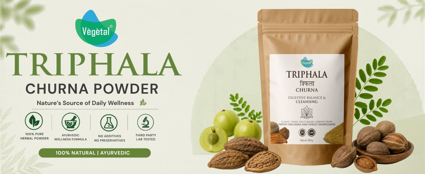 Vegetal Herbal Triphala Churna Digestive Balance & Cleansing Powder, 180g