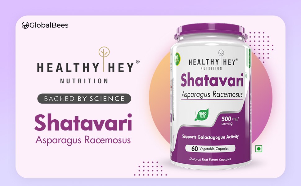HealthyHey Nutrition Shatavari (Asparagus Racemosus) - Supports Galactagogue Activity - 60 Vegetable Capsules