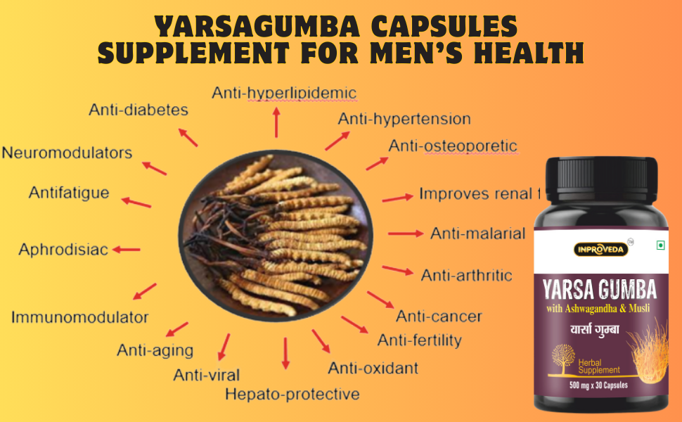 Yarsagumba Mushroom For Immunity weekly capsules - 500mg X 30Capsules
