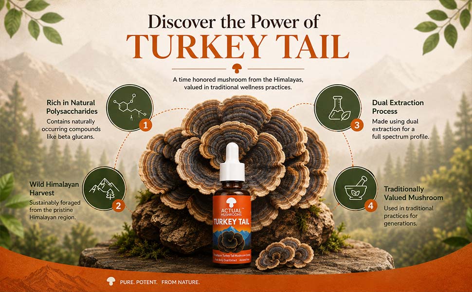 Himalayan Turkey Tail Mushroom Extract, 30 ml