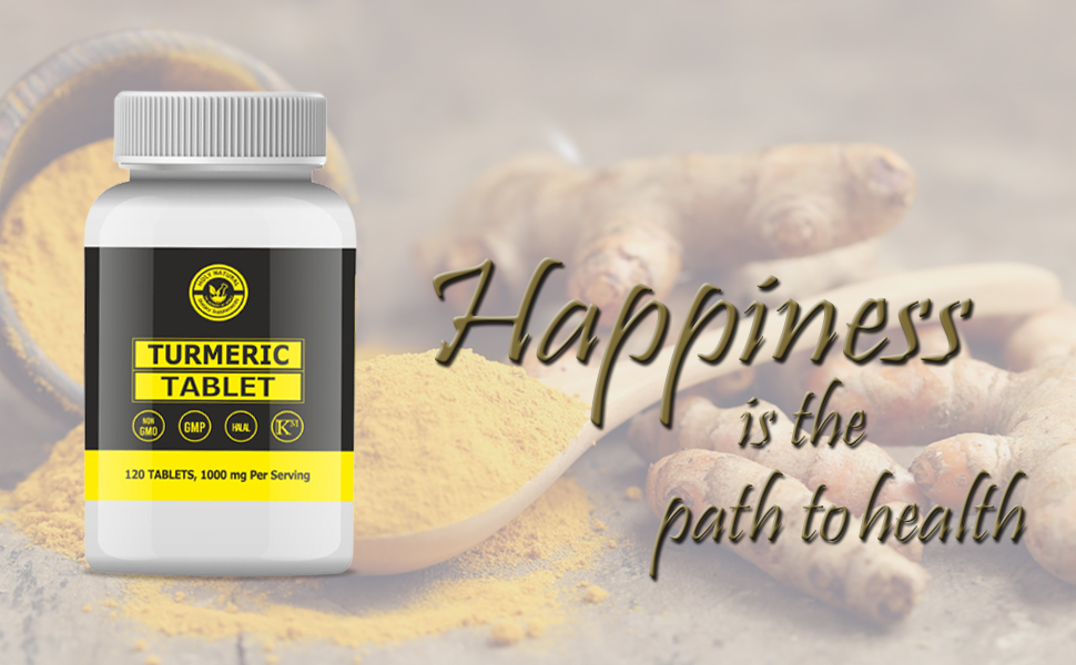 Holy Natural Turmeric Tablet 500 mg – 120 Tablets | Herbal Curcumin Supplement for Joint, Immunity & Daily Health Support
