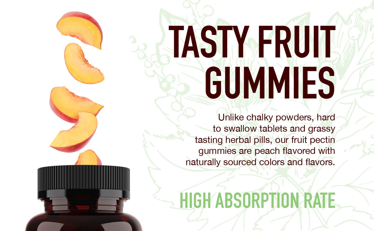 YUM-V'S Strong Earth Black Cohosh Gummies 50 mg, Peach (60 Count)