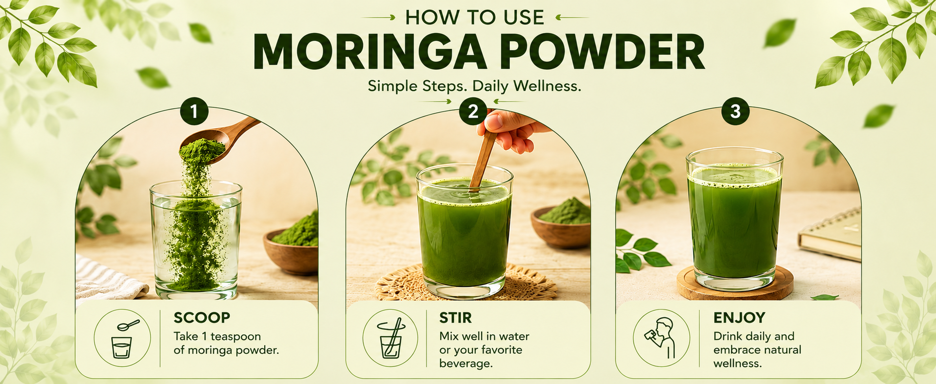 Moringa Powder 250g | 100% Pure & Natural Moringa Leaf Powder | Rich in Vitamins, Minerals & Antioxidants | Chemical-Free, Lab Tested | Superfood for Immunity, Energy & Wellness (250g)