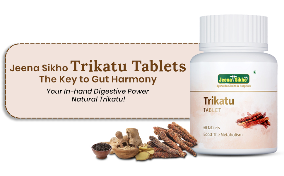 Jeena Sikho Trikatu Tablets | Natural Supplement For Digestive Wellness And Gut Health | Naturally Blended With Pure Trikatu Extracts | Natural Digestive Health Multivitamin, 60 Tablets, Pack of 2