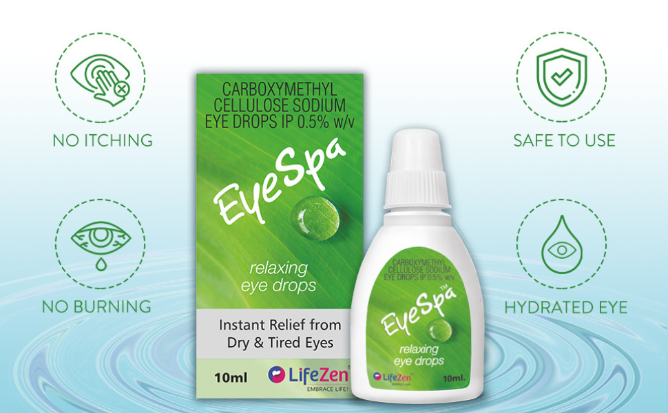 Lifezen Eyespa Eye Drops 10Ml (Pack Of 3) | Carboxymethylcellulose Eye Drop | Eye Drops For Regular Use - Eye Care Products For Clear, Relaxed Eyes