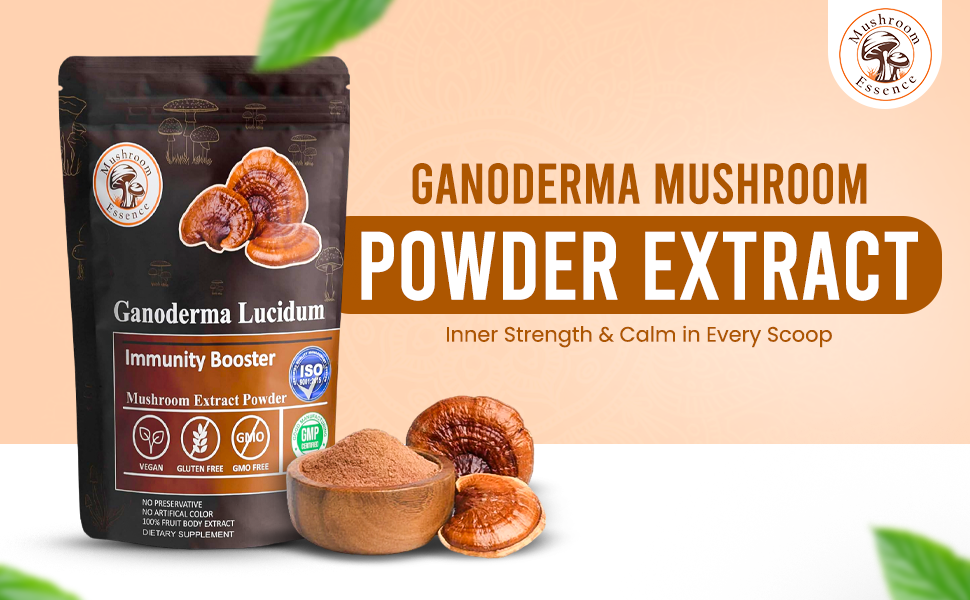Ganoderma Red Reishi Mushroom Powder Extract 50g - Reishi Mushroom Extract for Immune Support and overall wellness