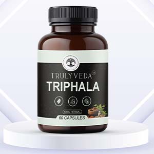 Triphala Capsules – Natural Blend of Amla, Haritaki, and Bibhitaki | Plant-Based Supplement in Easy-to-Swallow Capsules for Daily Use - 60 Tablets