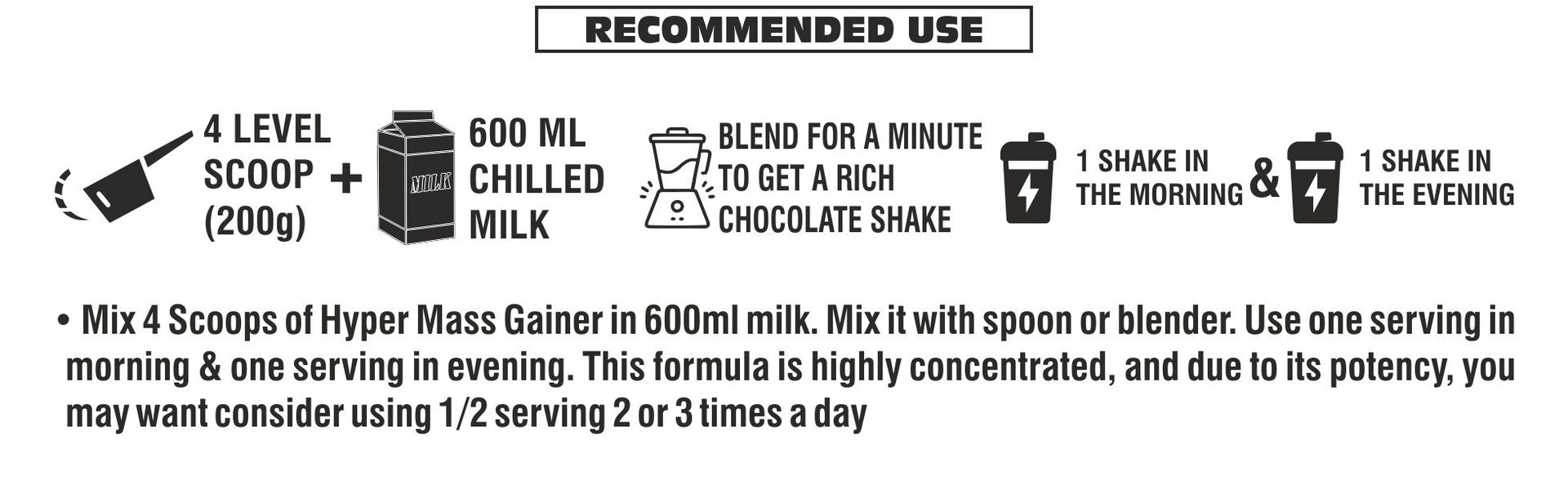 Wild Buck Hyper Mass Gainer Powder, High Protein Muscle Mass Gainer with Creatine + Taurine,1053 Calories & 40g Protein , Gain Strength & Size, Weight Gainer for Men & Women [Chocolate Peanut Butter, 1 Kg / 2.2 lb]