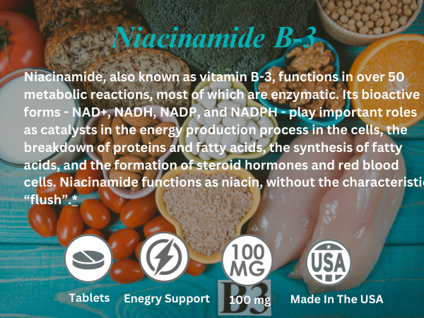 Source Naturals Niacinamide B-3, 100 mg- 250 Vegan Tablets