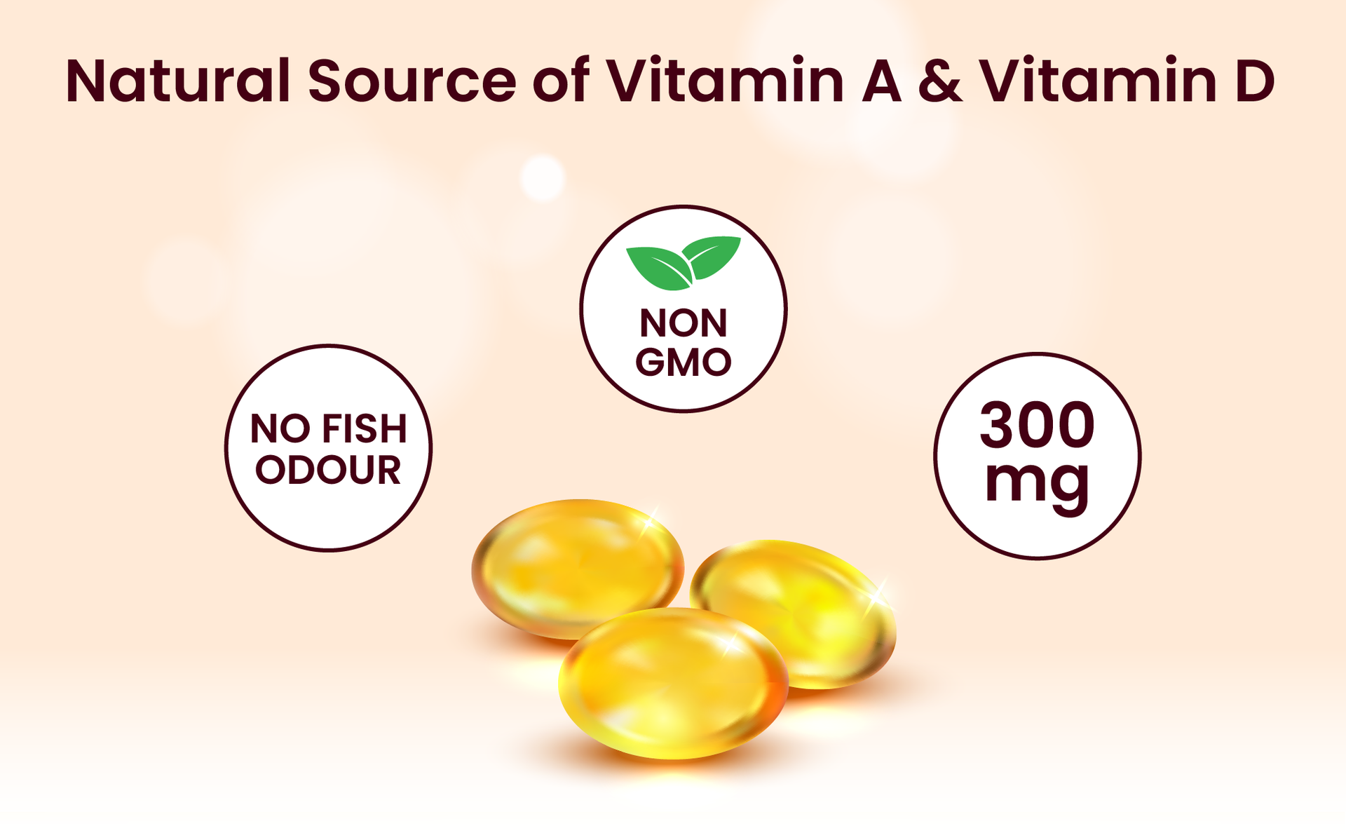 TATA 1MG Cod Liver Oil Supplement with Omega 3,Vitamin A and D - 100 Capsules | Supports Heart, Brain, Joint and Vision Health | Fish Oil for Women & Men | No Fish Odour & Non-GMO