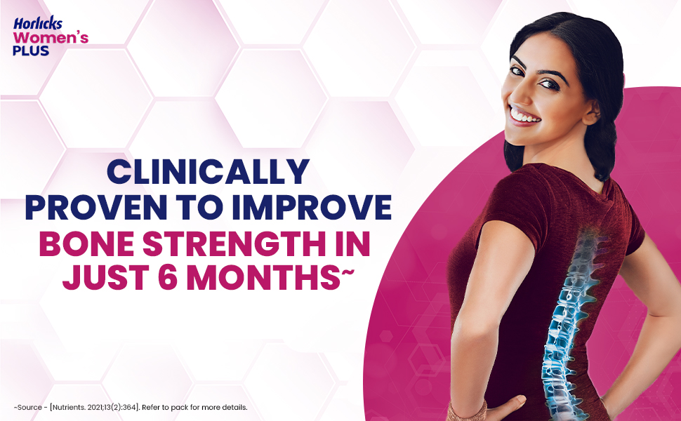 Horlicks Women's Plus Caramel Nutrition Drink 400 g Refill Pack, Nutrition for strong Bones with 100% daily Calcium & Vitamin D - No Added Sugar
