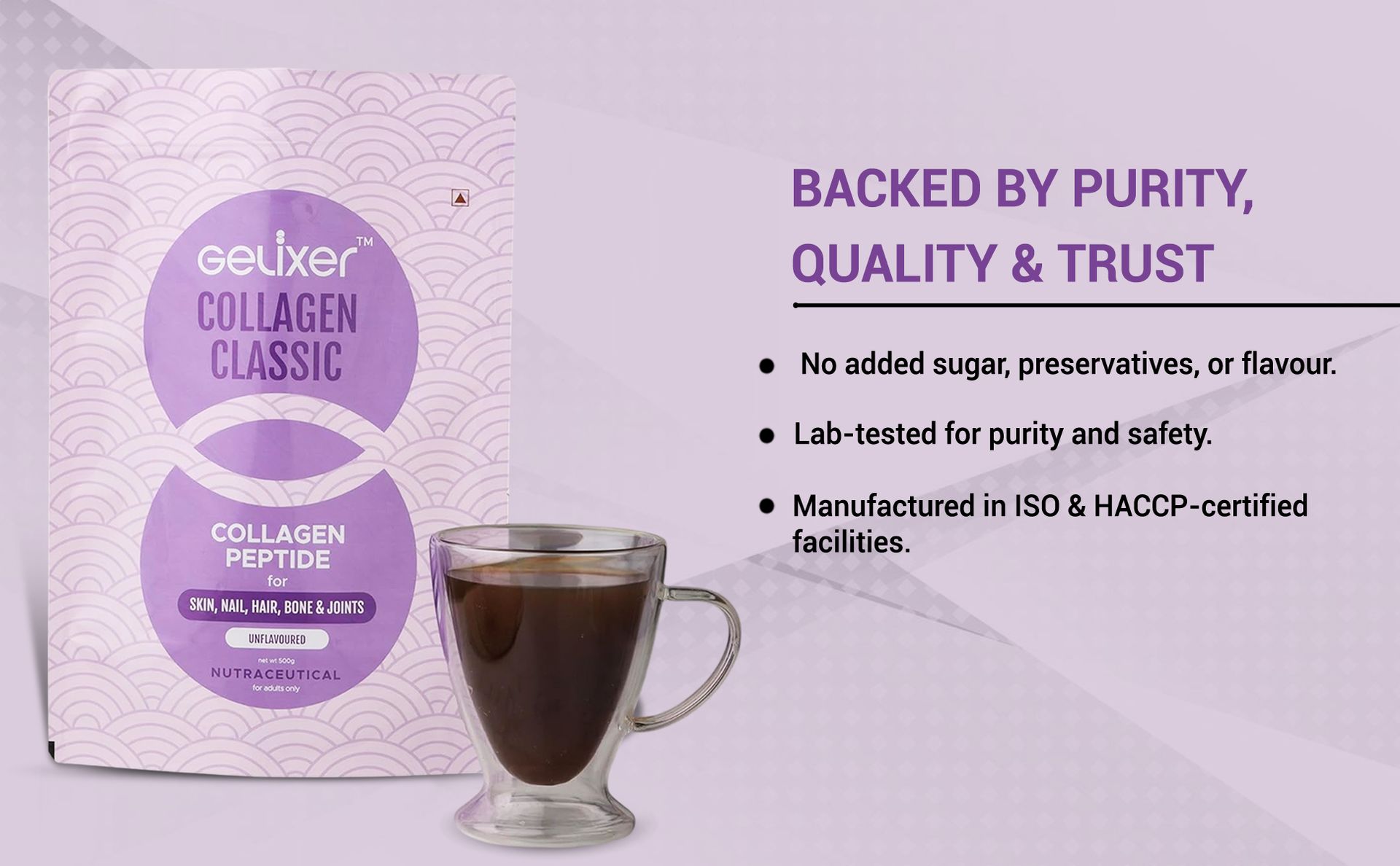 Classic Unflavoured Collagen Powder 500g Premium Japanese Marine Collagen Peptides for Wellness of Skin, Hair, Nail, Bone & Joints