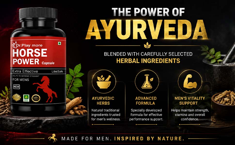 Instant Effective Horse Power Capsule - Advanced Formula - Enriched with Ayurvedic Herbs for Long Lasting Result