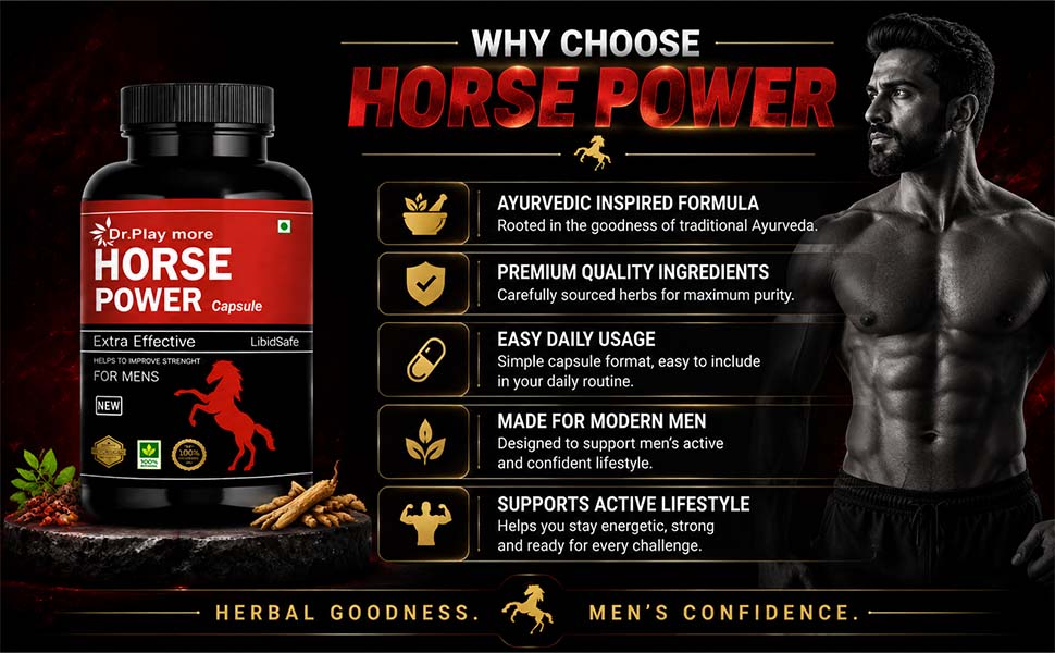 Instant Effective Horse Power Capsule - Advanced Formula - Enriched with Ayurvedic Herbs for Long Lasting Result