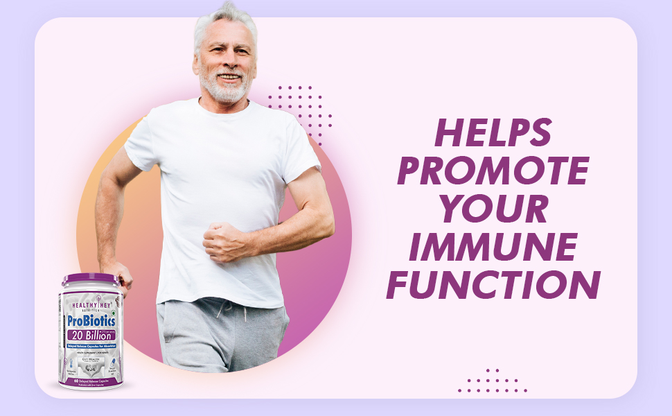 HealthyHey Nutrition Probiotic 20 Billion Cfu Supplement with Delayed - Release Capsules for Temperature Stable, Digestion, and Immune Health - (60 Capsules)