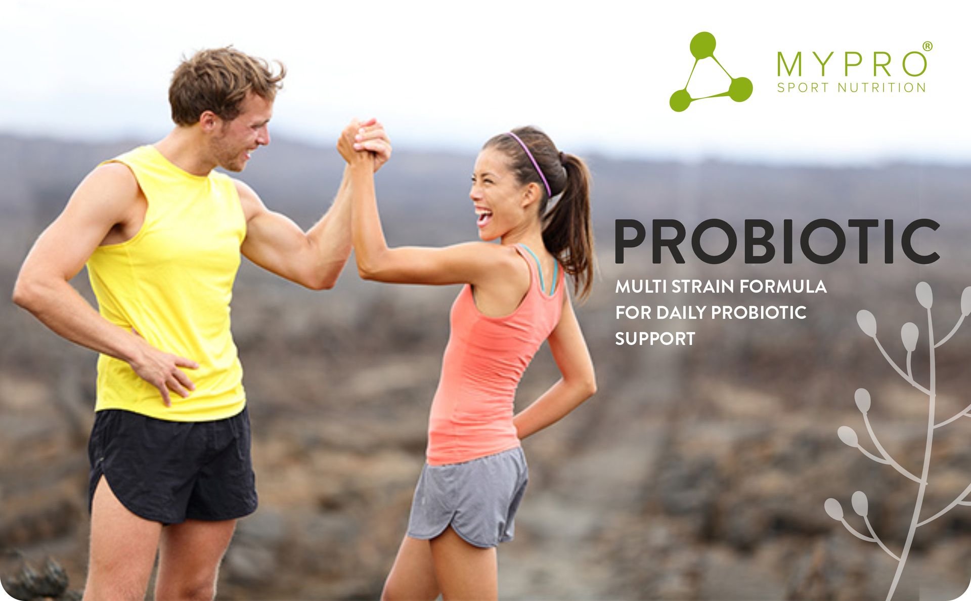 Mypro Sport Nutrition Probiotics Supplement 30 Billion FC Multi Strain Formula For Daily Probiotic Support Improves GI Immunity Helps To Maintain Healthy Digestive System For Men & Women 60-Capsules