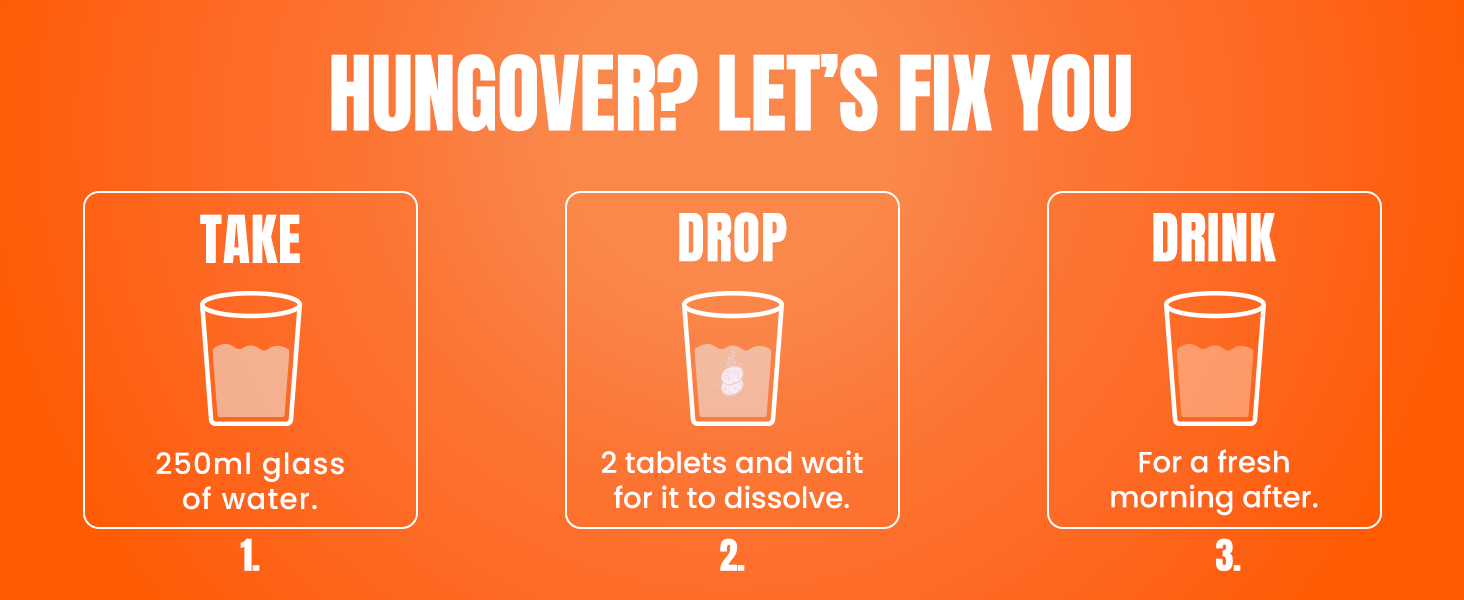 Fast&Up NightOut | 10 Effervescent tabs | Instant Hangover Relief | Helps detoxify liver | Rapid hydration & energy | Helps prevent Hangover | Zero sugar | Fizzy lemon flavour