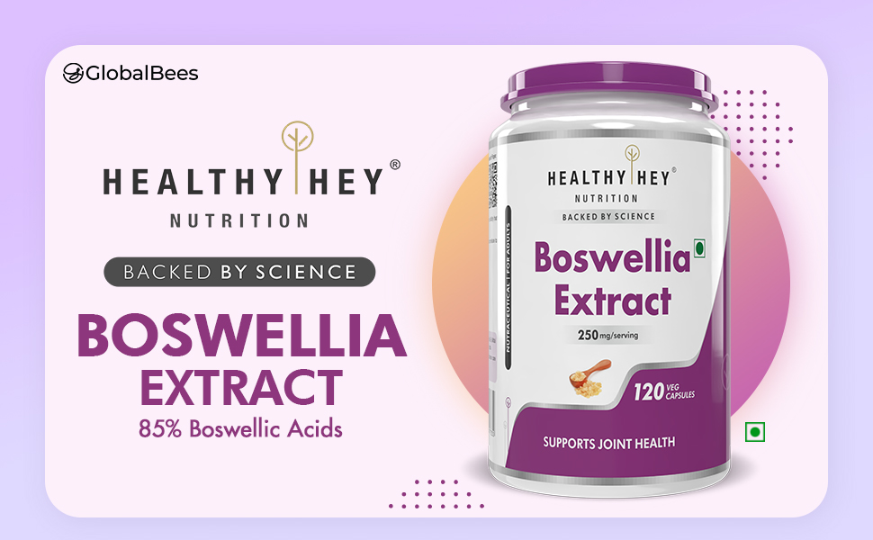 HealthyHey Nutrition Boswellia Serrata Extract - 120 Vegetable Capsules
