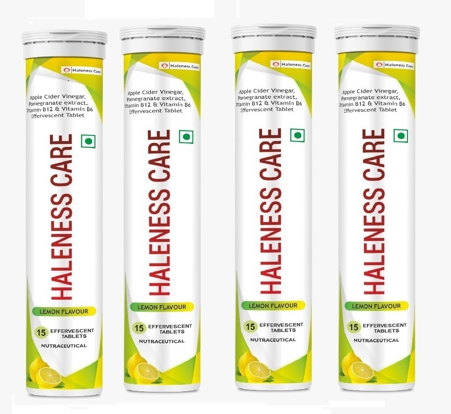 Apple Cider Vinegar Tablets for Weight Loss | Fat Burner with B6 & B12 | Lemon Flavor | 120 Effervescent Tablets (2-Month Pack)