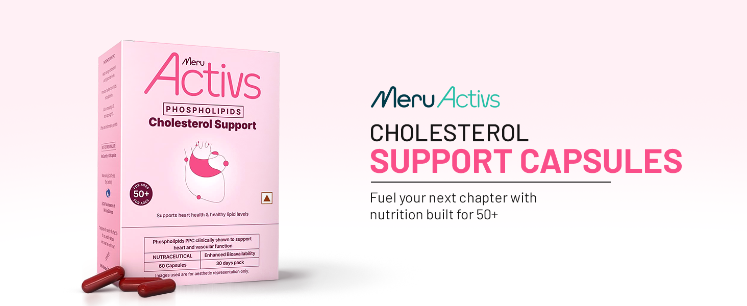 Cholesterol Support Capsules | Supplements for Adults 50+ | Soy Lecithin with Phosphatidylcholine (PPC) | Phospholipid Formula for Heart Health Support and Healthy Lipid Profile | 60 Capsules, 30-Day Supply