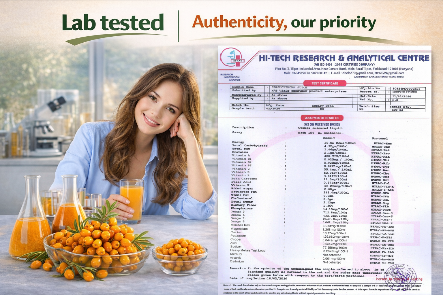 Himalayan Sea Buckthorn Pulp Concentrate 350 ml | Rich in Omega 3, 6, 7 & 9 | Natural Source of Vitamins & Minerals | Supports Overall Wellness.