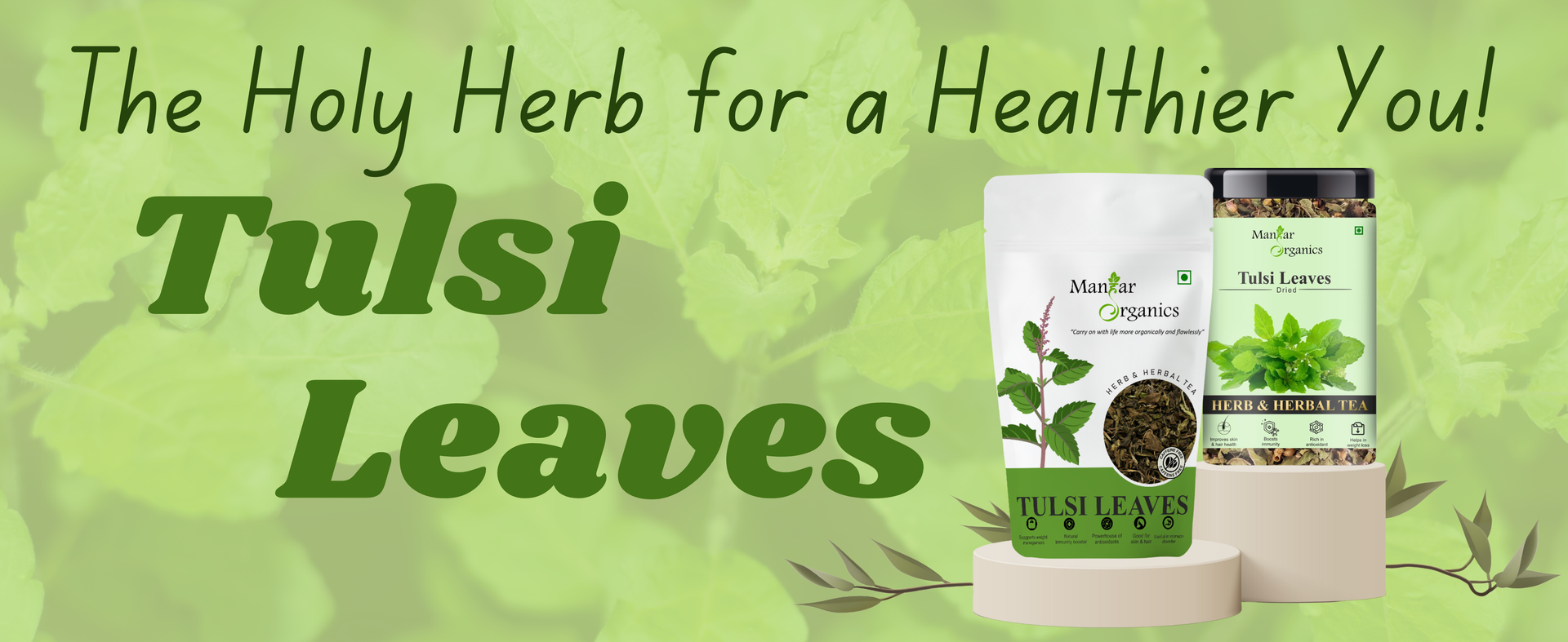 ManHar Organics Dried Tulsi Leaves 120g