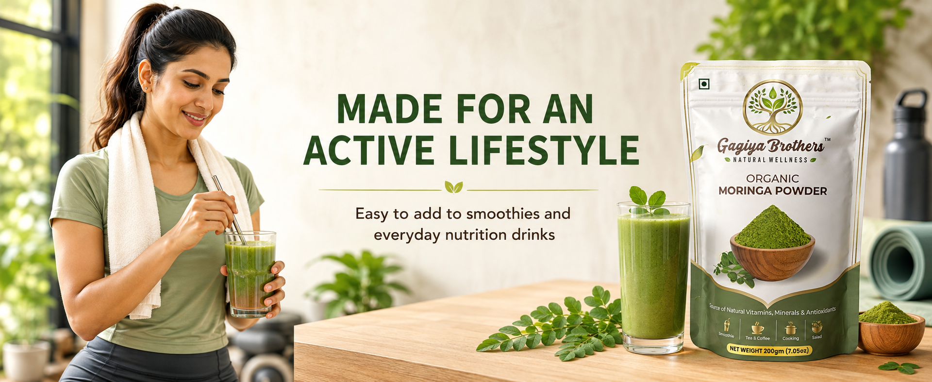 Organic Moringa Powder 200g | Pure Moringa Leaf Powder