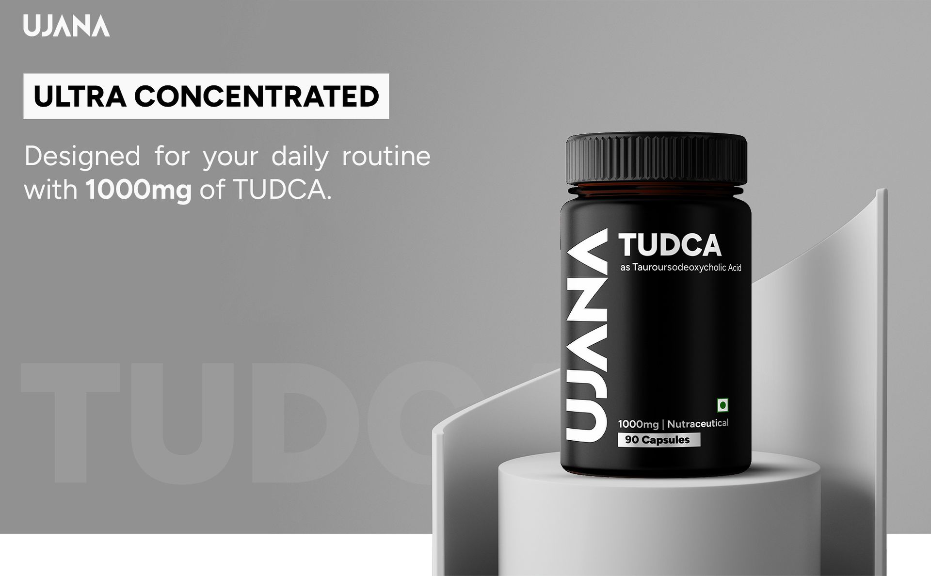 TUDCA Supplement 1000 mg | Daily Wellness Support | 90 Veg Capsules