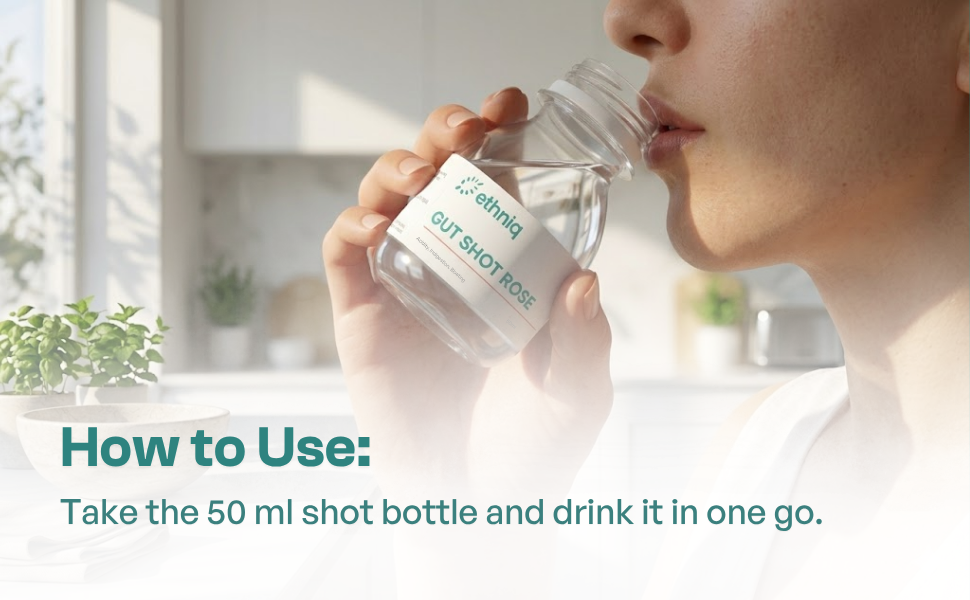 Ethniq Gut Shots | Clinically Proven Herbal Digestive Shots |Instant Relief from Acidity, Bloating, Gas, Constipation|Pudina, Ajwain, Saunf & Jeera | 4 Flavours | Travel-Friendly Pack of 12 | Ease on the go | 50ml Each