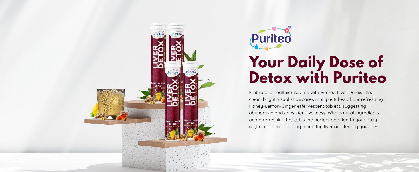 Liver Detox Effervescent Tablets | Honey - Lemon Ginger Flavour