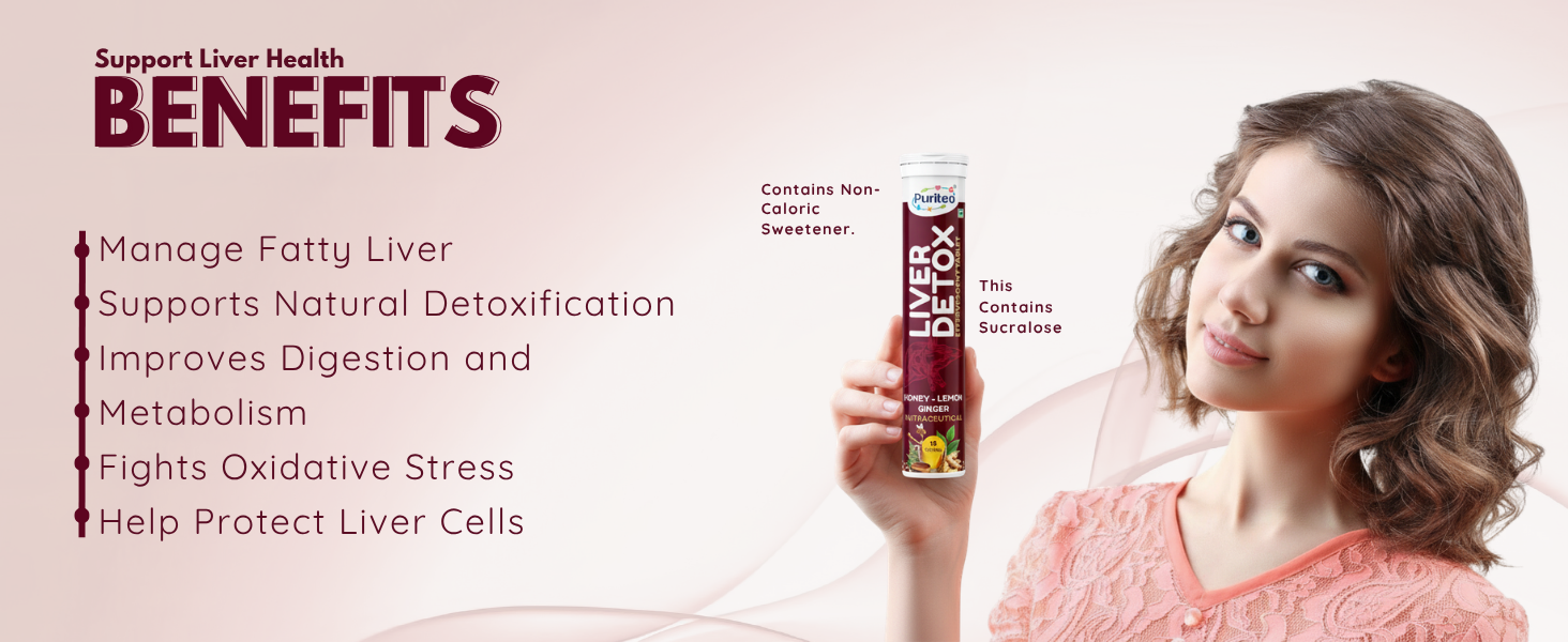 Liver Detox Effervescent Tablets | Honey - Lemon Ginger Flavour