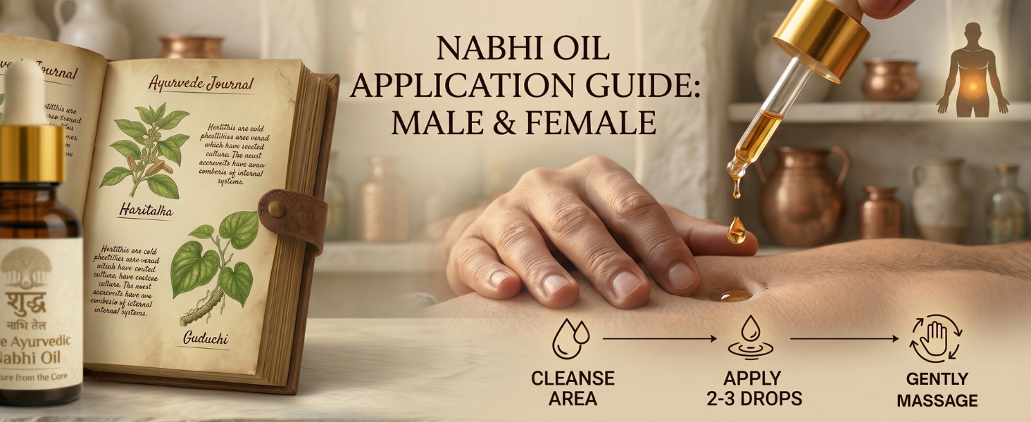 Ayurvedic Nabhi Oil | Nadi Navel Therapy | Navel Oiling | Belly Button Oil with Natural & Herbal Formulation For Healthy Digestion, Bloating Relief, Acidity & Gut Cleanse | 30ml