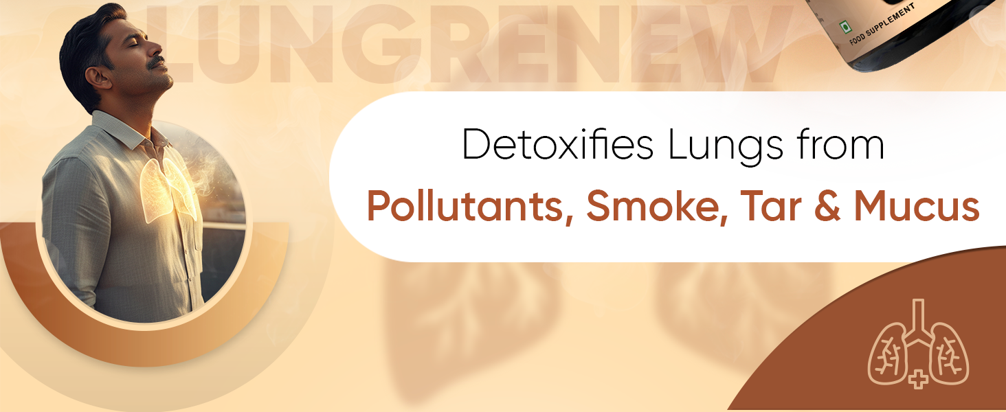 CUREFOREVER Lung Renew Lungs Detox Tablets | Natural Cleanse for Pollution, Smoking & Respiratory Health with Echinacea, Ginger, Zinc, Herbal Cleanse Blend, Antioxidant Support for Men & Women – 60 Tablets