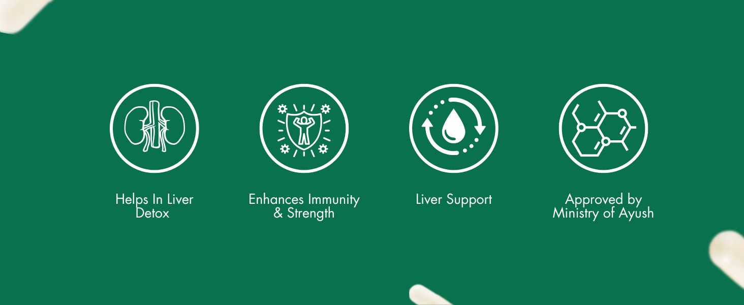 Ayurveda Yogashram AZ Hepta Liver Detox Supplement | Liver Care & Fatty Liver Support | With Kutki, Kalmegh, Bhumi & Amla | 90 Veg Tablets