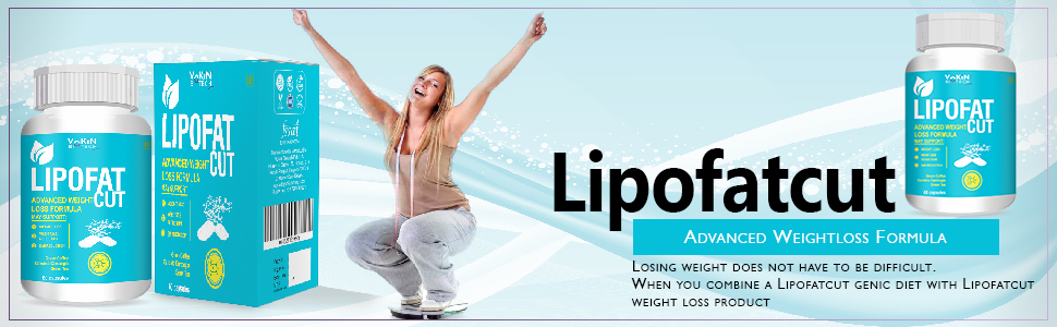 Vokin Biotech Lipofat Cut Advanced Weight Loss Formula Support Weight Loss & BMI Reduction (60 capsules)