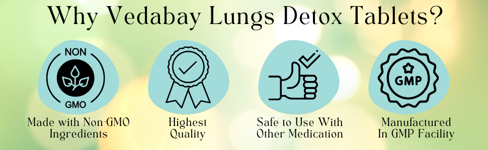 Lungs Detox For Smokers, Removes Tar and Mucus from the Lungs, Beetroot Extract, Arjun, Gingerol, and Piperine, For Both Men and women, 60 Tablets