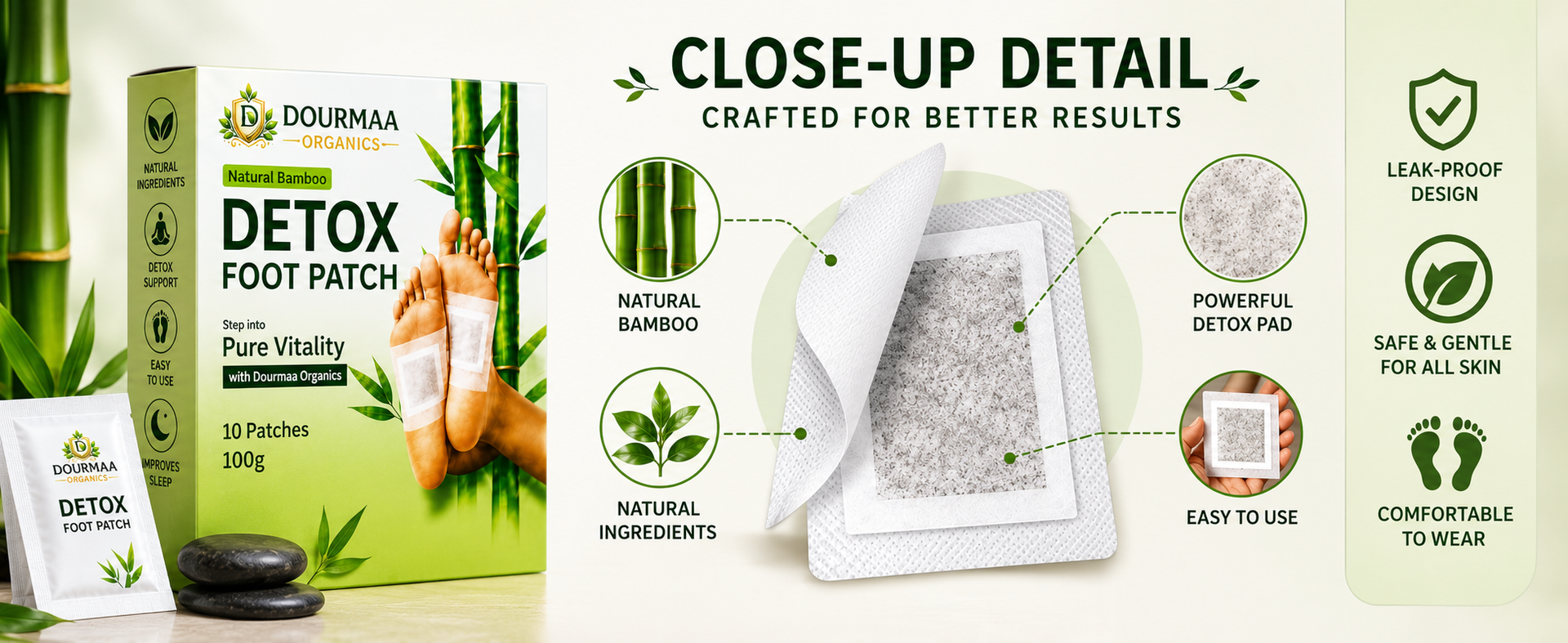 Detox Foot Patches, 3 Boxes = 30 Patches