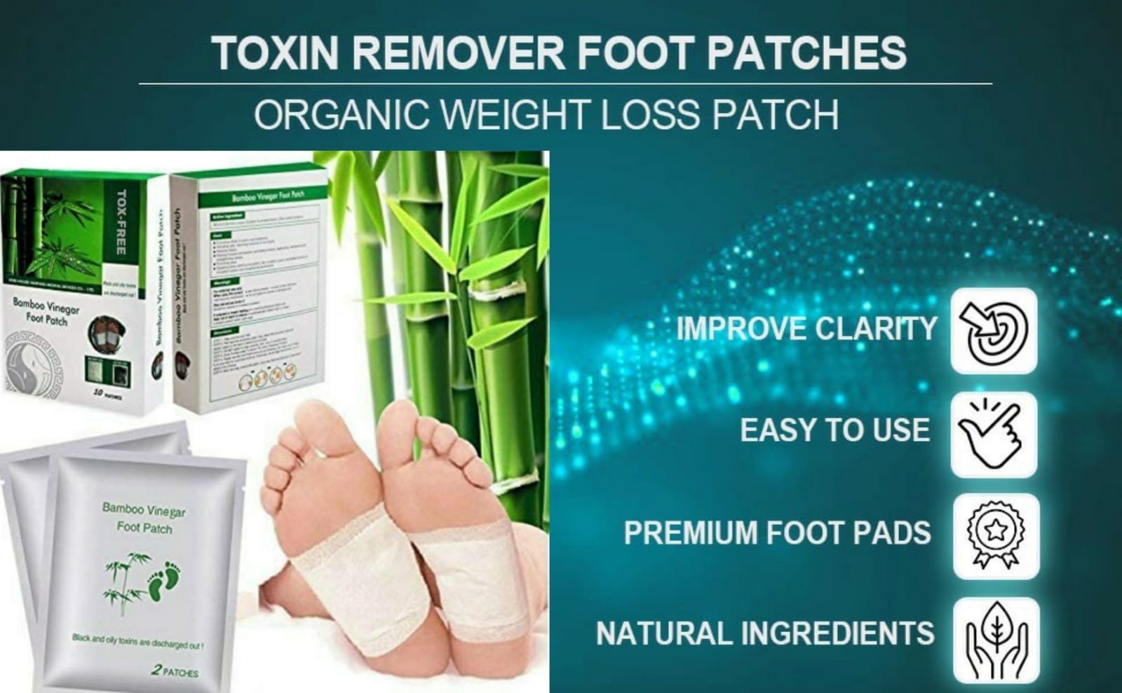 FEDORA Premium Detox Foot patches, Cleansing Toxin Remover Foot Pad, Stress Relief Sleep Weight Loss Patch, For Men & Women (1)