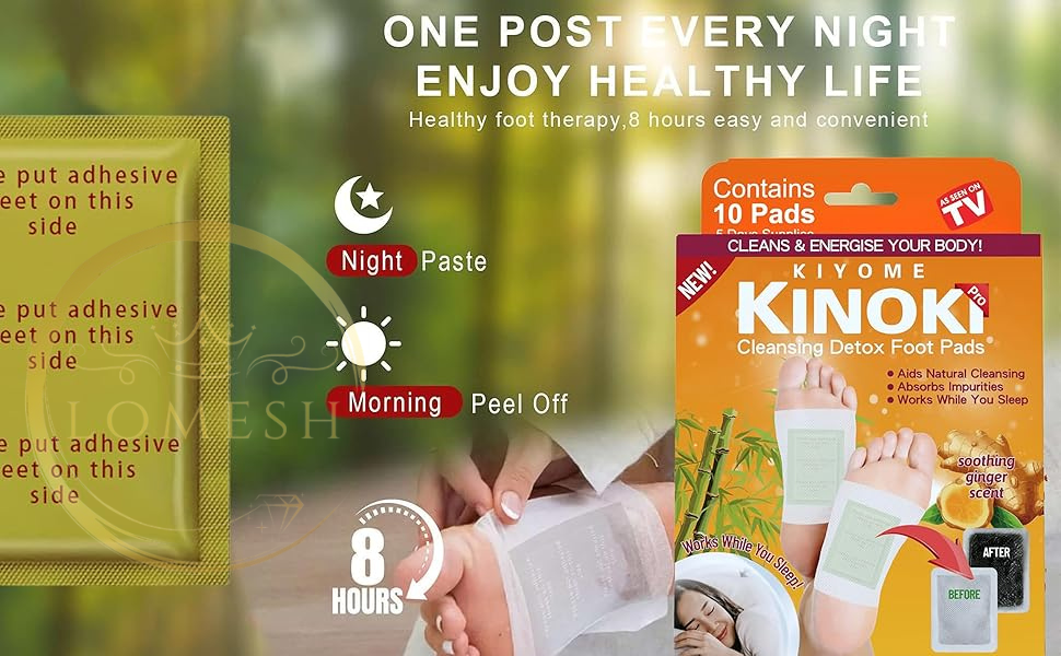 Detox Foot Patches for Cleansing Toxin Remover for Men & Women,Deep Cleansing Detoxify Blood Circulation Foot Pad for Detox & Relaxation- Pain Relief, Stress Relief Sleep Patch