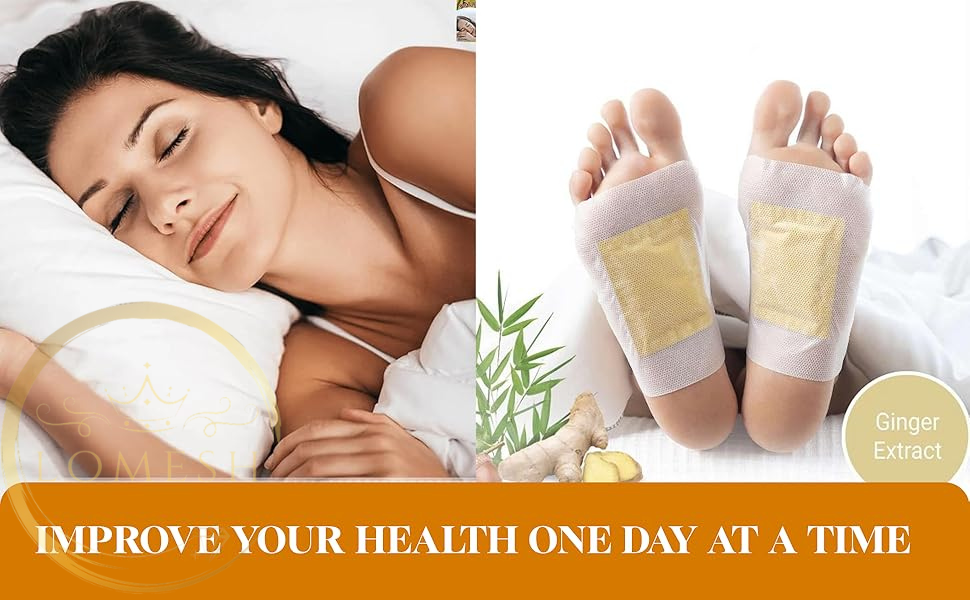 Detox Foot Patches for Cleansing Toxin Remover for Men & Women,Deep Cleansing Detoxify Blood Circulation Foot Pad for Detox & Relaxation- Pain Relief, Stress Relief Sleep Patch