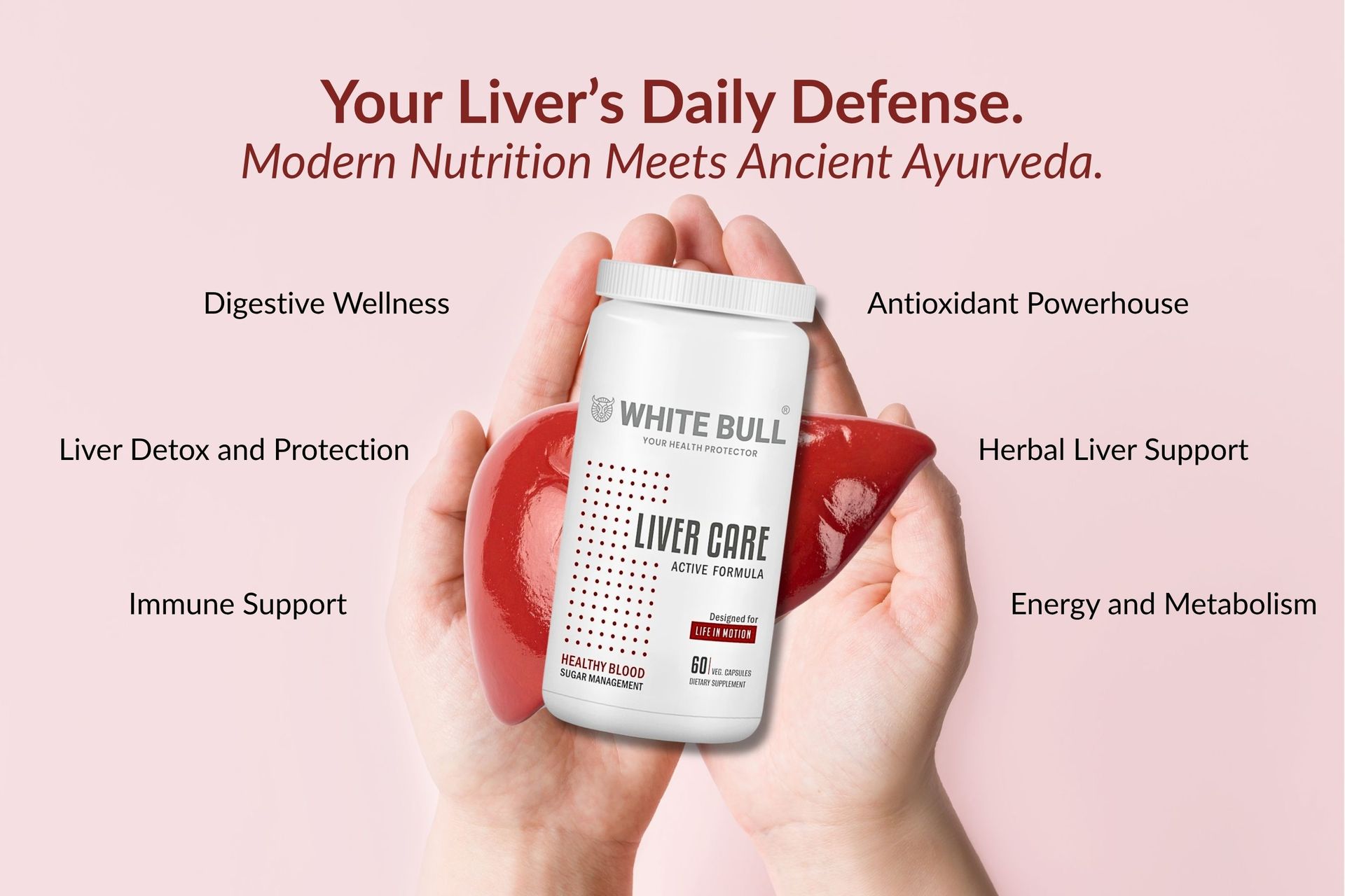 WHITE BULL Liver Care | 60 Capsules