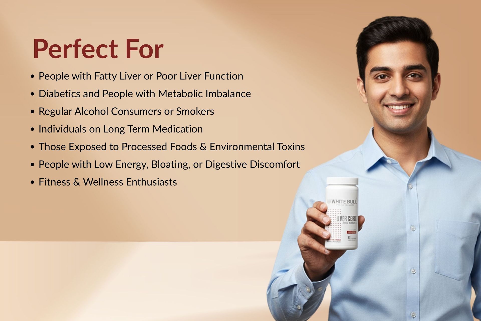 WHITE BULL Liver Care | 60 Capsules